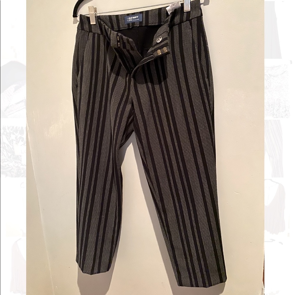 Old Navy Black & White Striped Pants